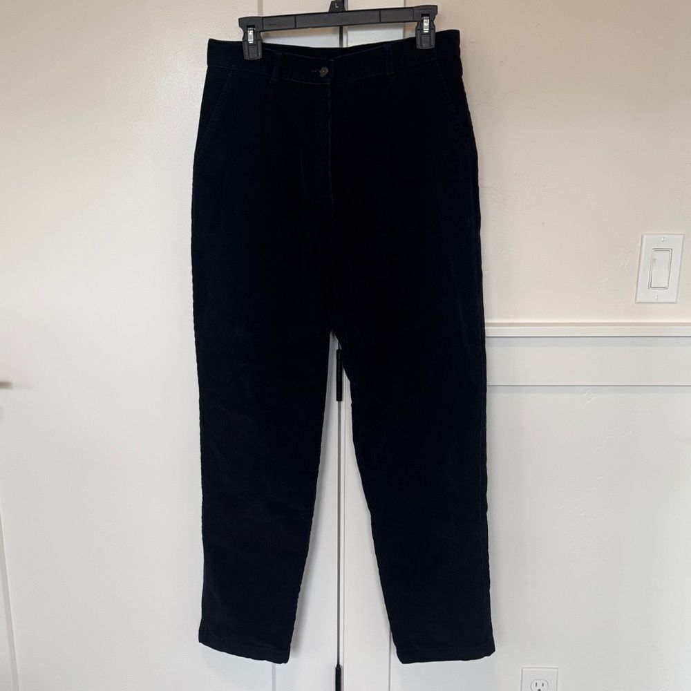 L.L. Bean Women’s Blue Cotton Blend Corduroy Pants Relaxed Fit Size 12 Regular